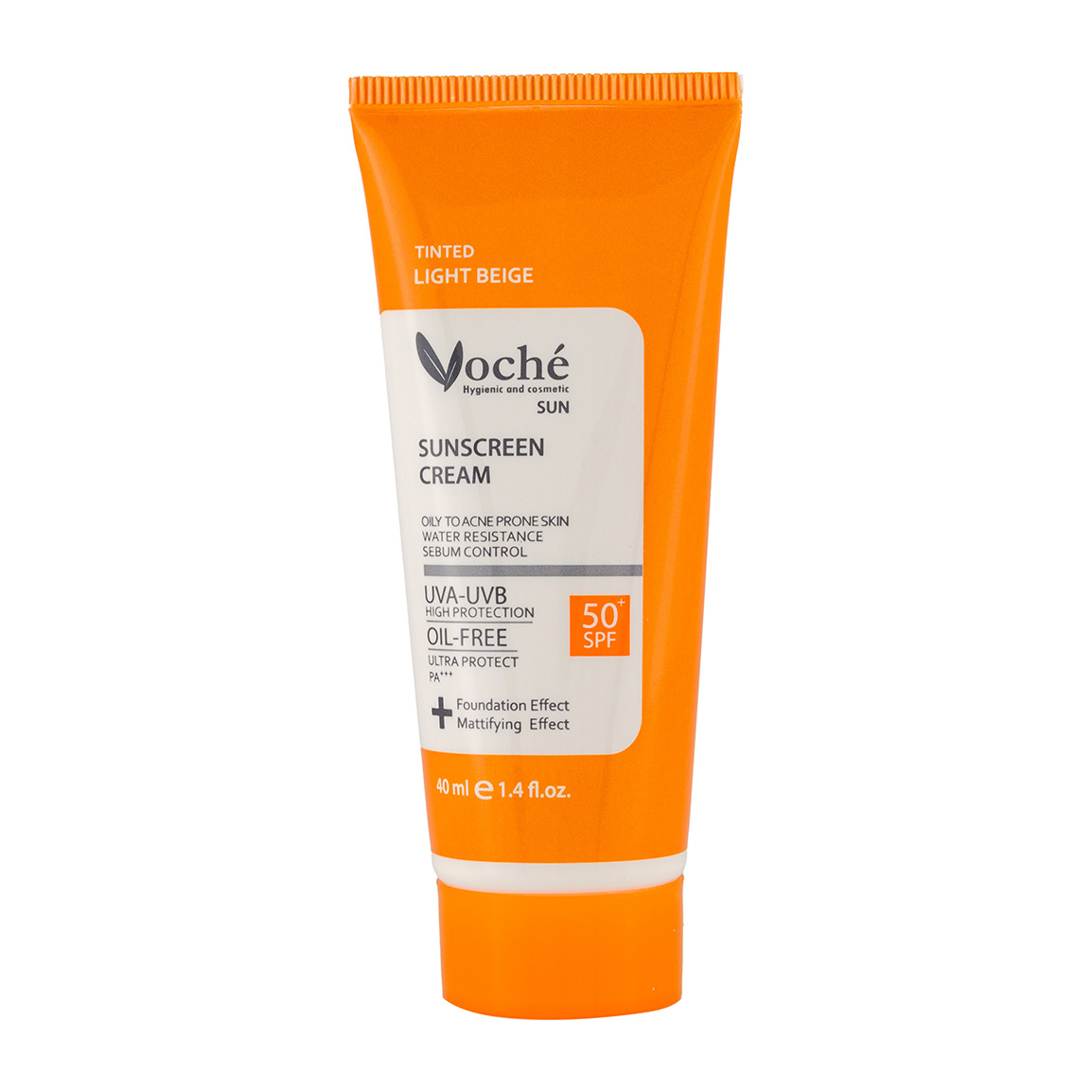 ضد آفتاب رنگی فاقد چربی +SPF50 مناسب پوست چرب و جوشدار 40میل