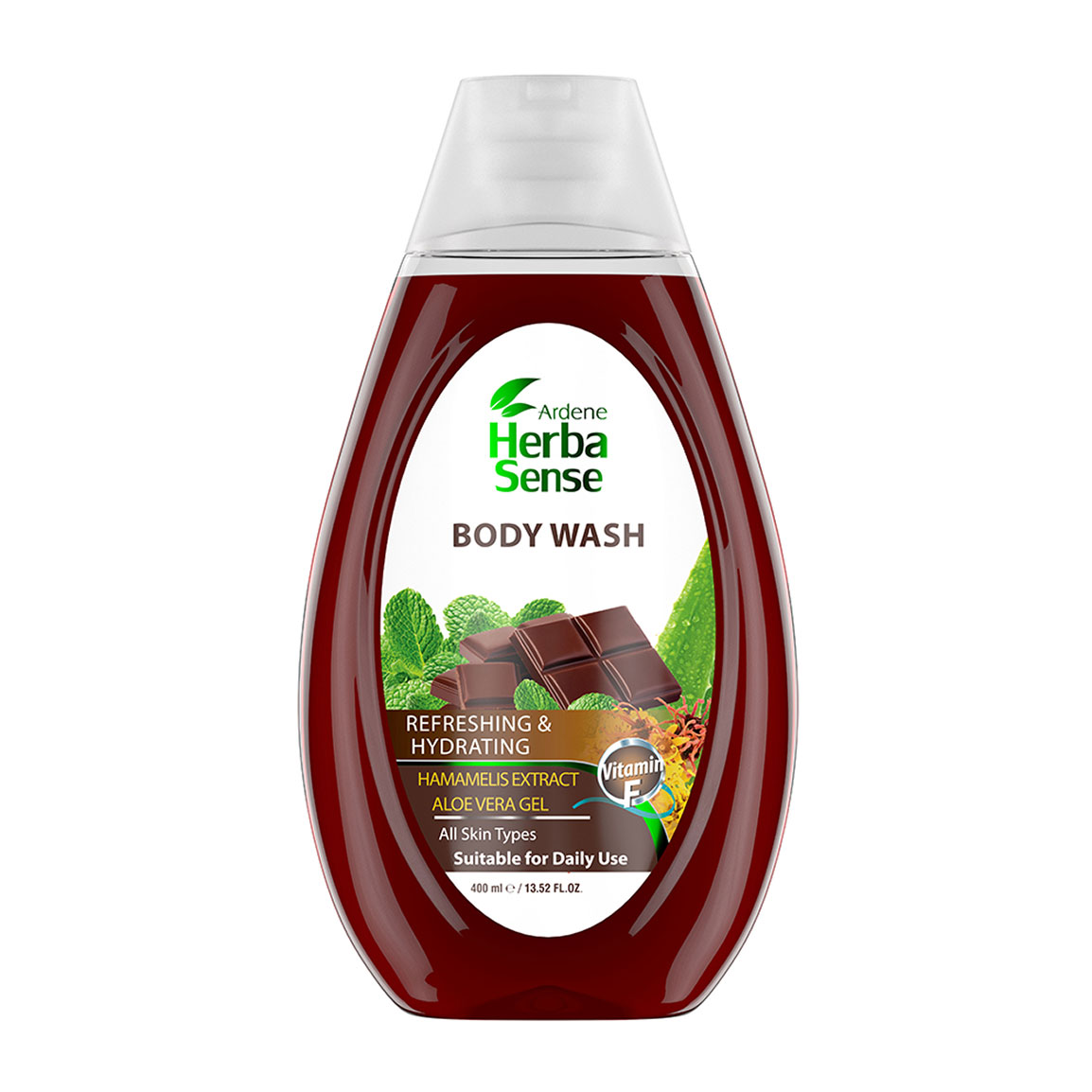 شامپو بدن شکلات و نعناع با رایحه طراوت بخش حجم 400 میلی لیتر