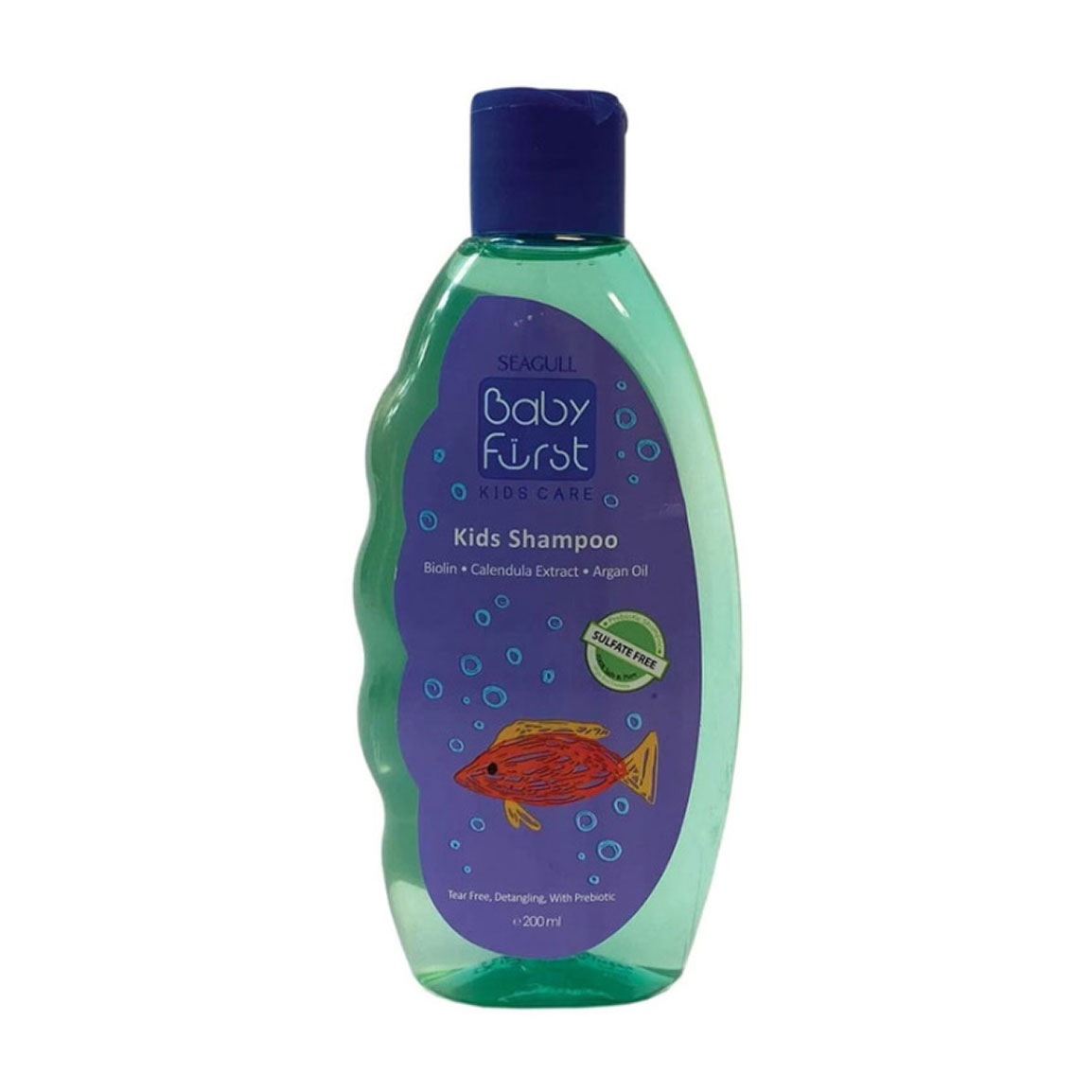 شامپو بچه مدل بیبی فرست حاوی عصاره گل همیشه بهار و روغن آرگان حجم 200 میلی لیتر