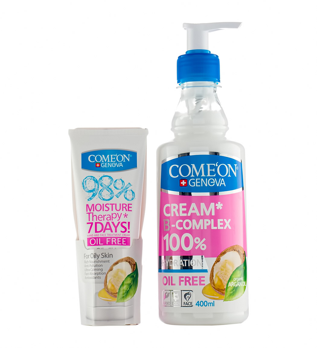 پک کرم مرطوب کننده پوست چرب 400 میل به همراه  کرم مرطوب کننده پوست چرب 75میل