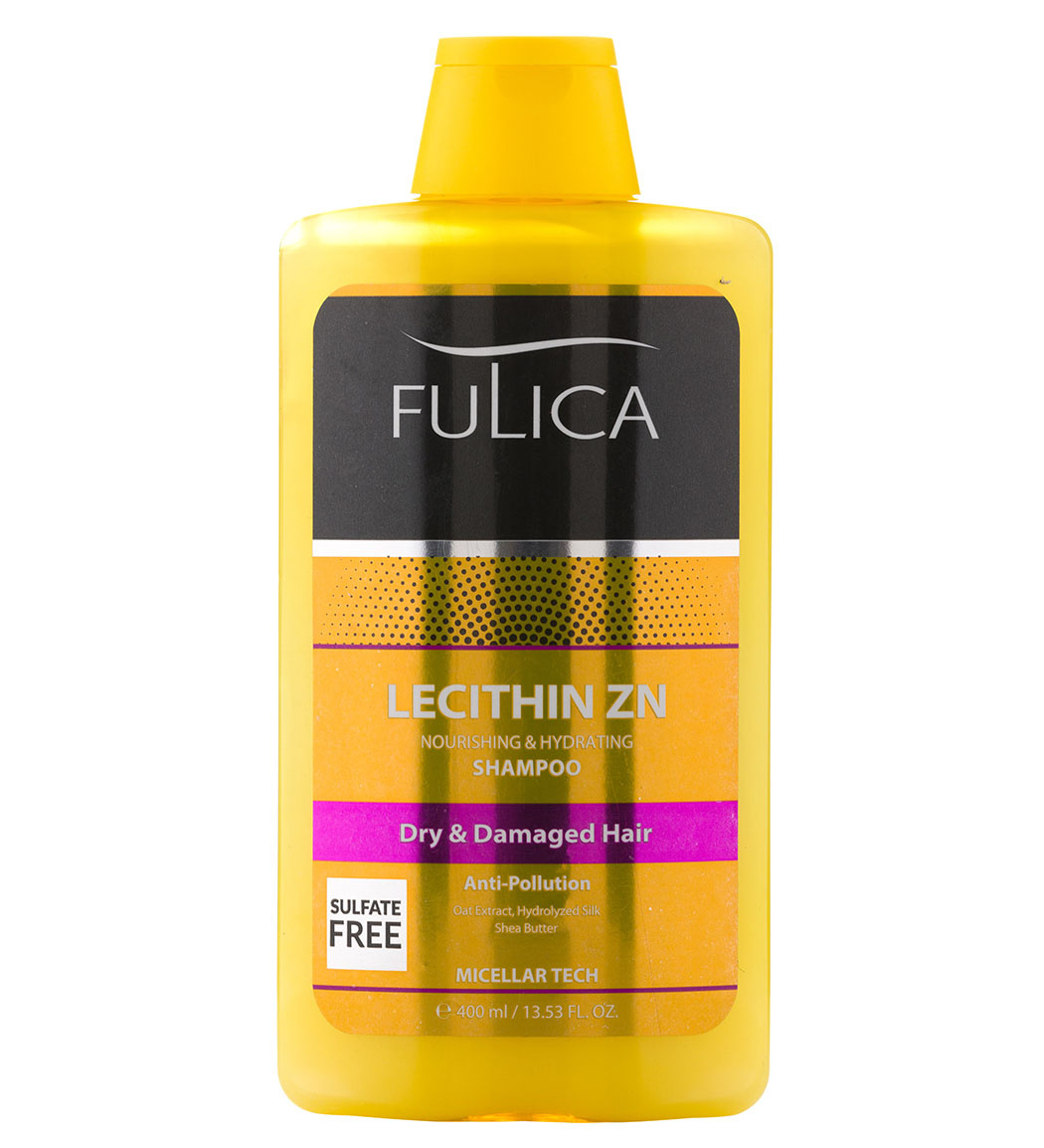 شامپو فاقد سولفات مدل Lecithin Zn مناسب موهای خشک و آسیب دیده 400میل
